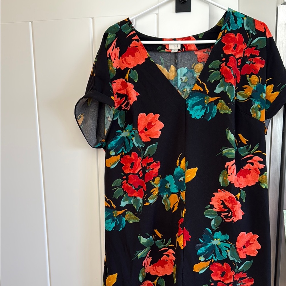 Floral V-Neck Dress